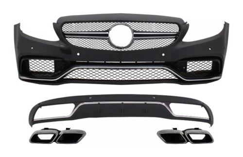 ZDERZAK PRZÓD DYFUZOR KOŃCÓWKI MERCEDES C KLASA W205 S205 14-18 C63 DESIGN