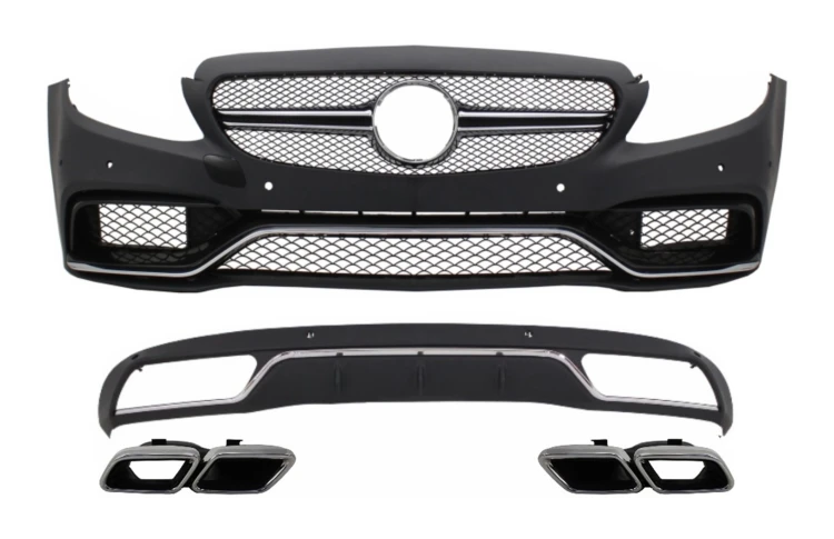 ZDERZAK PRZÓD DYFUZOR KOŃCÓWKI MERCEDES C KLASA W205 S205 14-18 C63 DESIGN