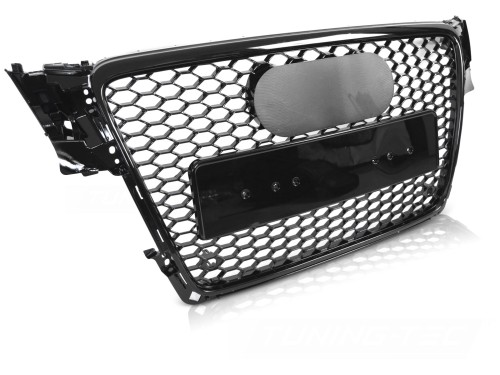 GRILL ATRAPA CHŁODNICY PLASTER MIODU AUDI A4 B8 08-11 CZARNY POŁYSK