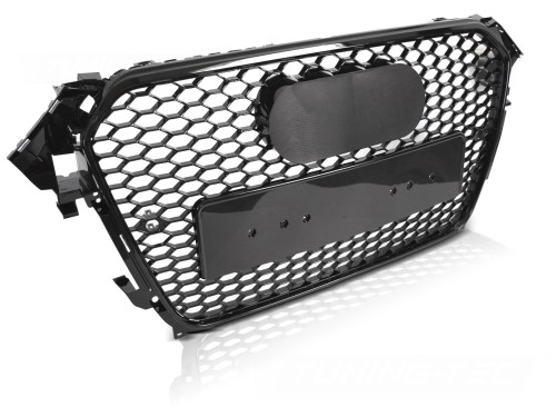 GRILL ATRAPA CHŁODNICY PLASTER MIODU RS4LOOK AUDI A4 B8 12-15 CZARNY POŁYSK