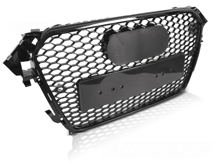GRILL ATRAPA CHŁODNICY PLASTER MIODU RS4LOOK AUDI A4 B8 12-15 CZARNY POŁYSK
