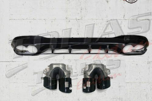 DYFUZOR TYLNEGO ZDERZAKA Z KOŃCÓWKAMI WYDECHU CLA45 LOOK MERCEDES X118/C118