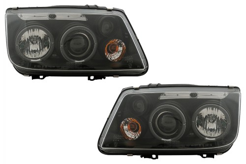 LAMPY PRZEDNIE REFLEKTORY ANGEL EYES VW BORA 09.1998-07.2005 BLACK