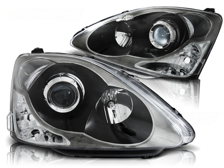 LAMPY PRZEDNIE REFLEKTORY HONDA CIVIC 01-06 HATCHBACK BLACK