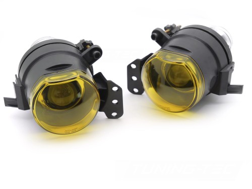 LAMPY PRZECIWMGIELNE HALOGENY SOCZEWKA YELLOW BMW E90 E60 E63 X3 E83