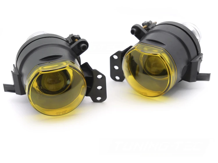 LAMPY PRZECIWMGIELNE HALOGENY SOCZEWKA YELLOW BMW E90 E60 E63 X3 E83