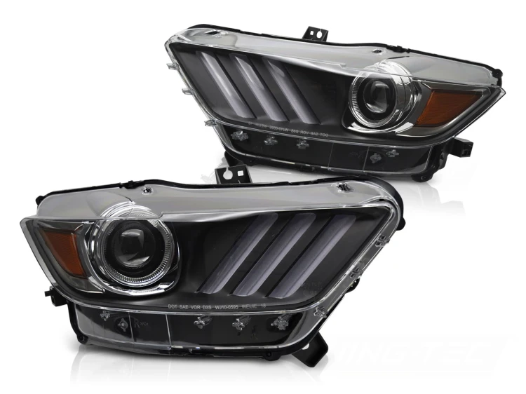 LAMPY PRZEDNIE XENON FORD MUSTANG 14-17 BLACK