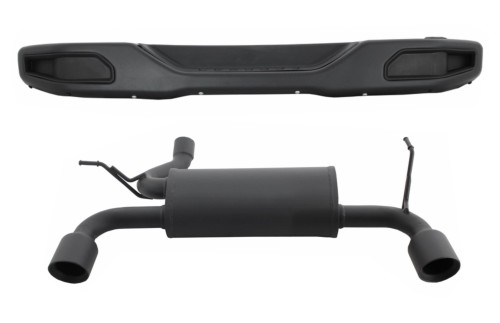 TYLNY ZDERZAK Z UKŁADEM WYDECHOWYM JEEP WRANGLER RUBICON JK 2007-2017