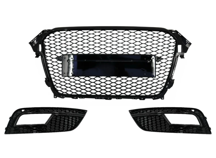 GRILL ATRAPA CHŁODNICY Z OSŁONAMI LAMP AUDI A4 B8 12-15 RS LOOK