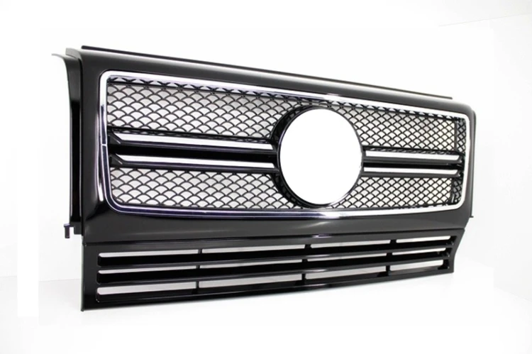 GRILL ATRAPA CHŁODNICY MERCEDES G W463 (1990-2012) G65 LOOK CZARNY POŁYSK