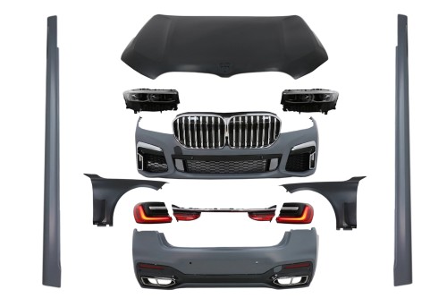 BODY KIT ZDERZAK LAMPY MASKA BMW 7 SERII G12 15-19 KONWERSJA DO G12 LCI