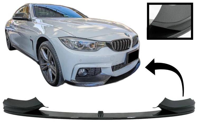 DOKŁADKA PRZEDNIEGO ZDERZAKA BMW SERII 4 F32/F33/F36 13-19 CARBON LOOK
