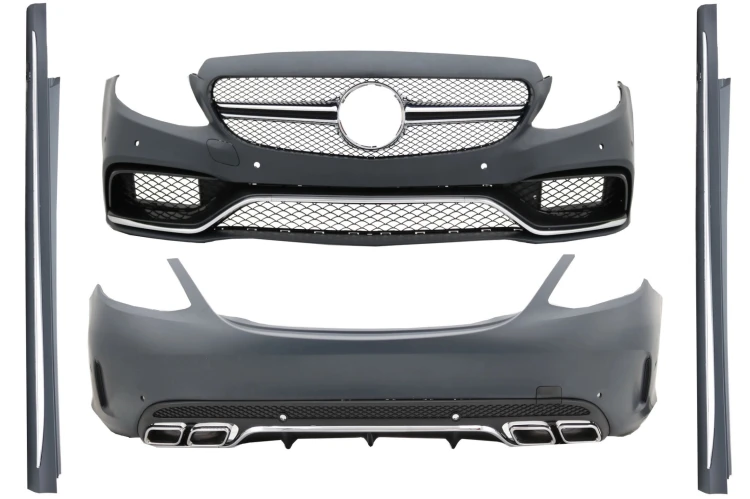 BODY KIT ZDERZAK PRZEDNI TYLNY PROGI MERCEDES C W205 SEDAN 14-18 C63 LOOK