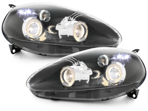 LAMPY PRZEDNIE REFLEKTORY H1 FIAT GRANDE PUNTO 05-08 ANGEL EYES