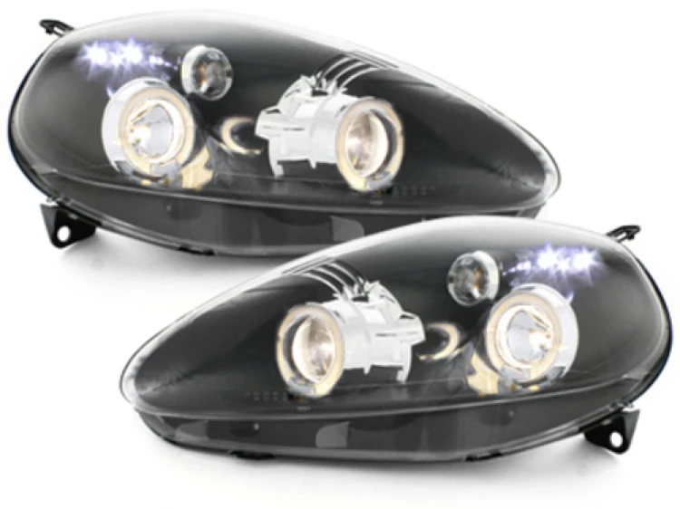 LAMPY PRZEDNIE REFLEKTORY H1 FIAT GRANDE PUNTO 05-08 ANGEL EYES
