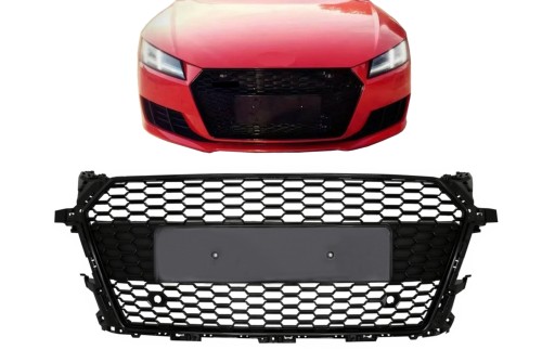 GRILL ATRAPA CHŁODNICY PLASTER MIODU AUDI TT FV 15-17 RS LOOK CZARNY POŁYSK