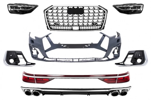 BODY KIT ZDERZAK LAMPY DYFUZOR AUDI A8 D5 18-21 KONWERSJA NA S8 22 LOOK