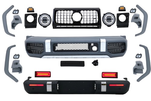 BODY KIT ZDERZAK LAMPY MERCEDES G KLASA W463 08-17 KONWERSJA NA W464 2018