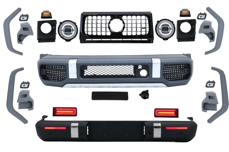 BODY KIT ZDERZAK LAMPY MERCEDES G KLASA W463 08-17 KONWERSJA NA W464 2018