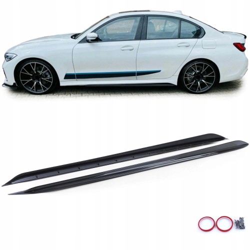 NAKŁADKI NA PROGI DOKŁADKI BMW G20 G21 CZARNY POŁ