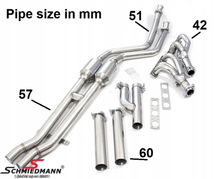 SCHMIEDMANN BMW E36 M52B20 KOLEKTORY + KATALIZATOR