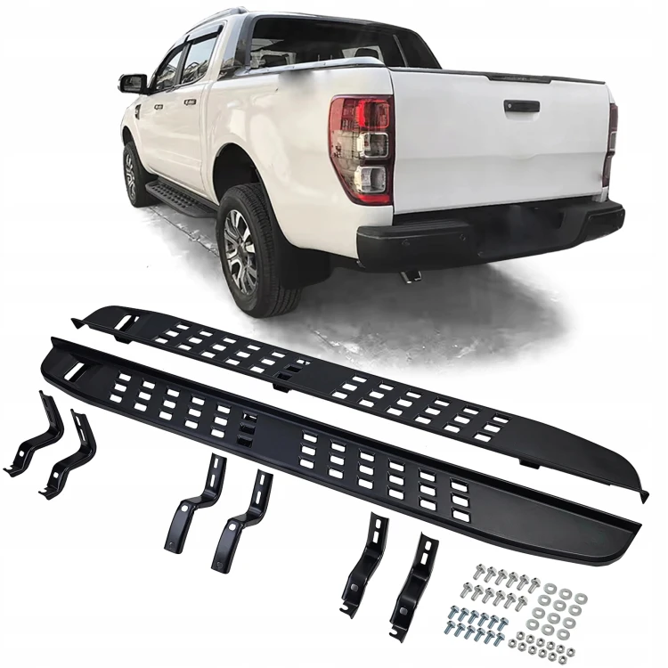 STOPNIE PROGOWE PROGI FORD RANGER T6 T7 T8 12-23 BLACK