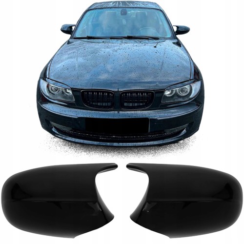 NAKŁADKI LUSTERKA OBUDOWY BMW E81 E82 E87 E88 FACELIFT BLACK