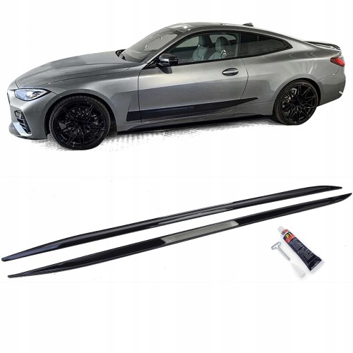 NAKŁADKI NA PROGI DOKŁADKI BMW 4 G22 G23 2020+ BLACK