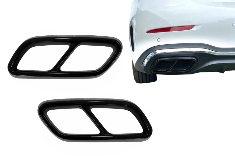 RAMKI KOŃCÓWEK WYDECHU MERCEDES C KLASA W206 S206 CZARNY POŁYSK