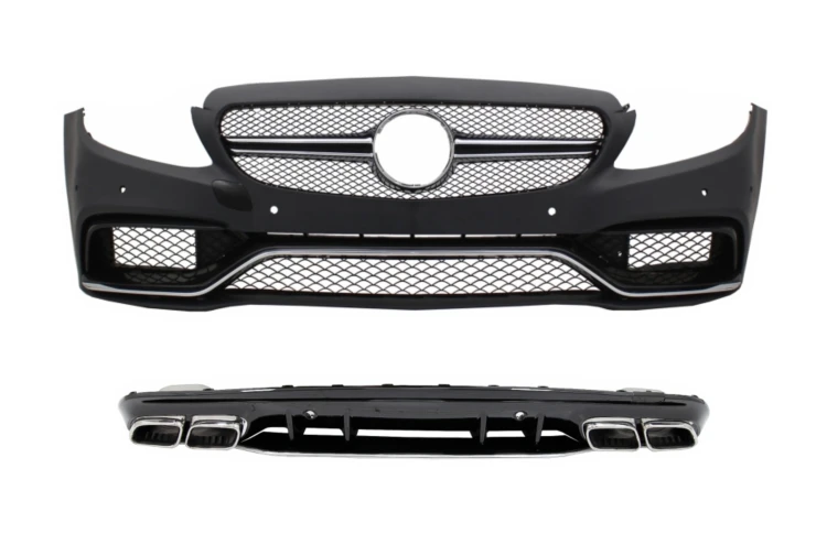 ZDERZAK PRZEDNI TYLNY DYFUZOR MERCEDES C KLASA W205/S205 14-20 C63 LOOK