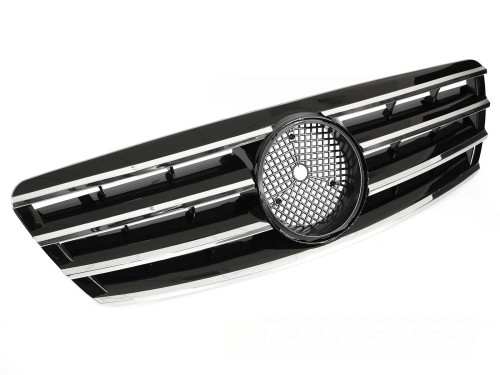 ATRAPA GRILL BLACK CHROME MERCEDES C KLASA W203 / S203 00-07 AMG