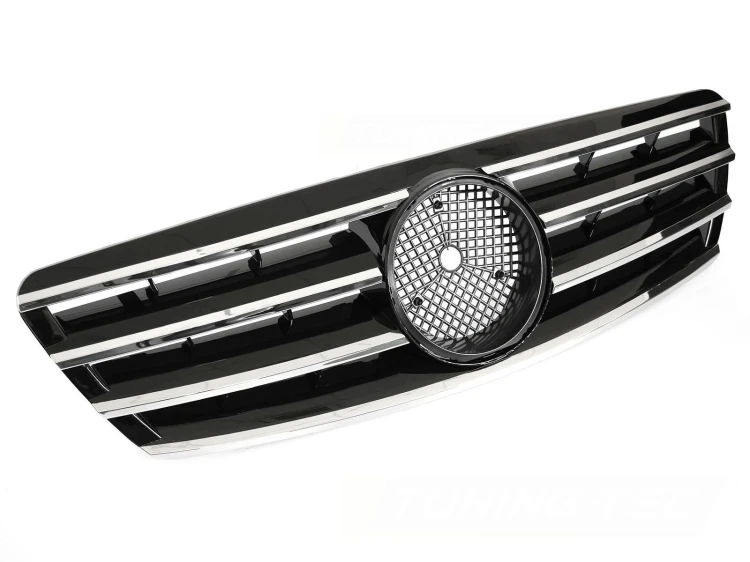 ATRAPA GRILL BLACK CHROME MERCEDES C KLASA W203 / S203 00-07 AMG