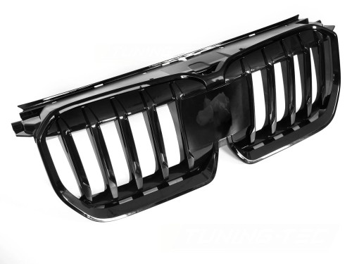 NERKI GRILL ATRAPA CZARNY POŁYSK BMW X1 U11 22+