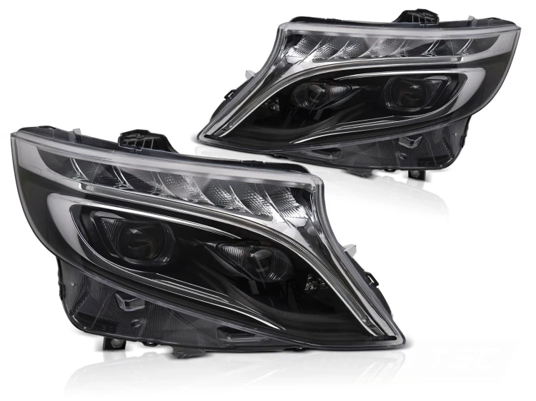 LAMPY PRZEDNIE FULL LED BLACK MERCEDES V-CLASS / VITO W447 14-23