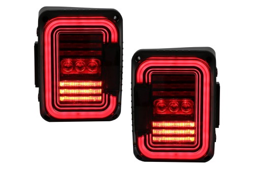 LAMPY TYLNE LED JEEP WRANGLER JK (2007-2017) SMOKE