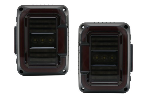 LAMPY TYLNE LED JEEP WRANGLER JK (2007-2017) SMOKE