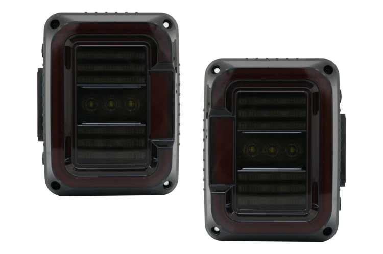 LAMPY TYLNE LED JEEP WRANGLER JK (2007-2017) SMOKE