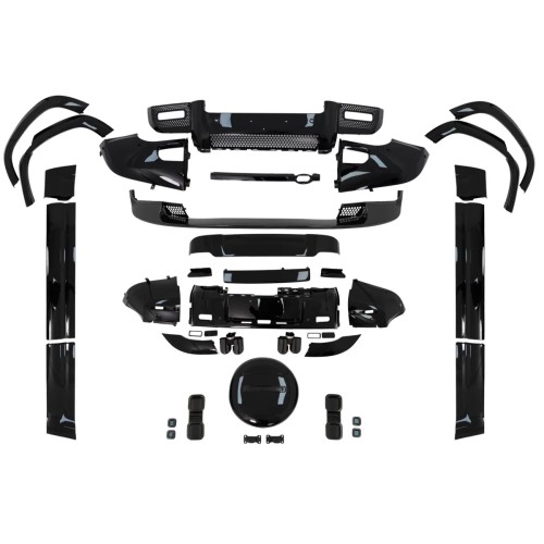 BODY KIT ZDERZAK LAMPY GRILL LAND ROVER DEFENDER SUV L663 19-UP PIANO BLACK