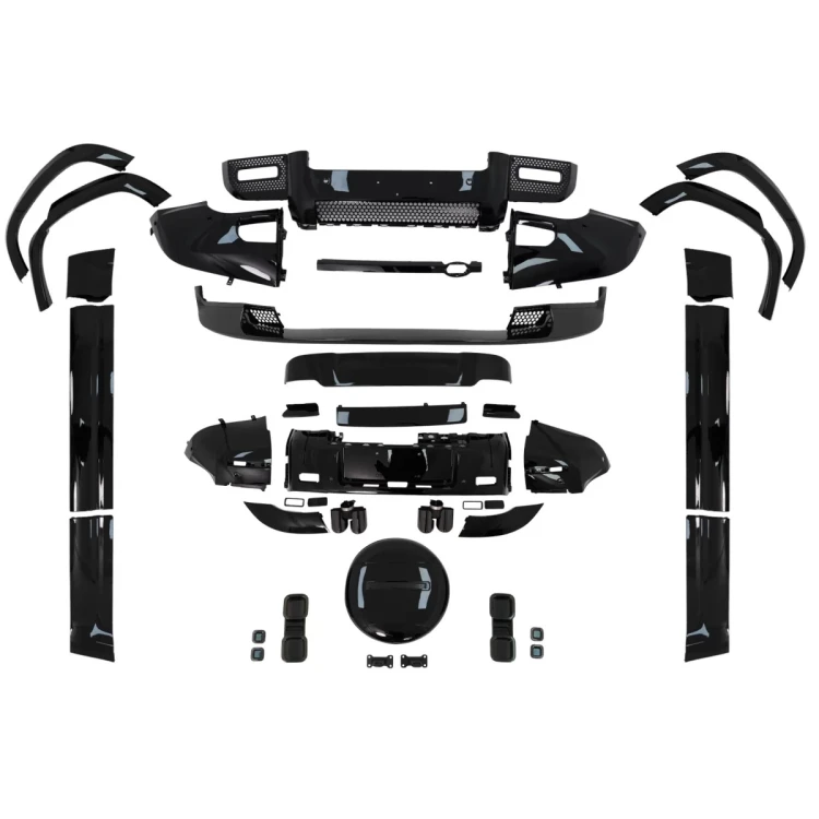 BODY KIT ZDERZAK LAMPY GRILL LAND ROVER DEFENDER SUV L663 19-UP PIANO BLACK
