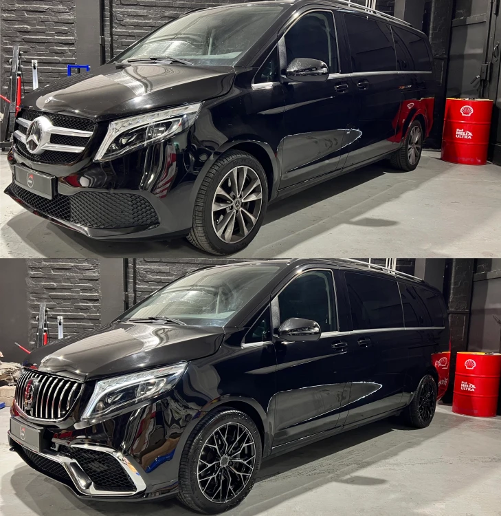 BODY KIT ZDERZAK PRZEDNI TYLNY GRILL MERCEDES V KLASA W447 EXCLUSIVE