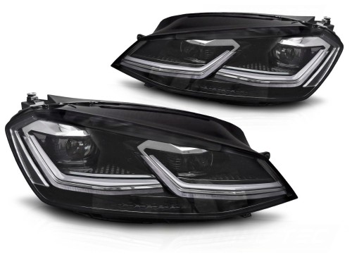 LAMPY PRZEDNIE FULL LED SILVER LINE DRL VW GOLF 7 12-17 (FACELIFT LOOK 17+)