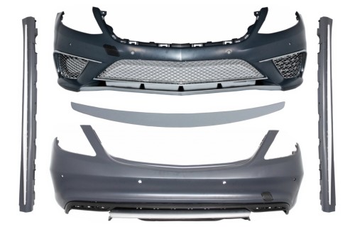 BODY KIT ZDERZAK PRZEDNI TYLNY SPOILER MERCEDES KLASY S W222 13-17 S65 LOOK
