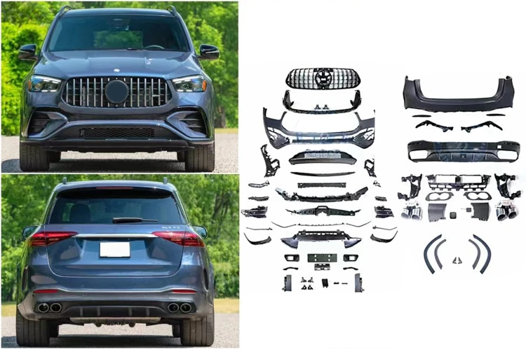BODY KIT ZDERZAK PRZEDNI ZDERZAK TYLNY MERCEDES GLE W167 19+ GLE 53 LOOK