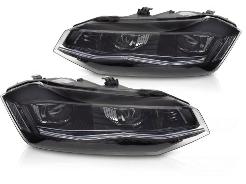 LAMPY PRZEDNIE REFLEKTORY SILVER LED SEQ VW POLO 2G 17-21