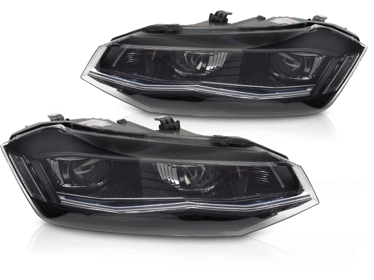 LAMPY PRZEDNIE REFLEKTORY SILVER LED SEQ VW POLO 2G 17-21
