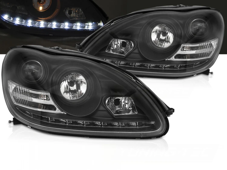 LAMPY PRZEDNIE REFLEKTORY XENON BLACK DO MERCEDES S-KLASA W220 SEDAN 02-05