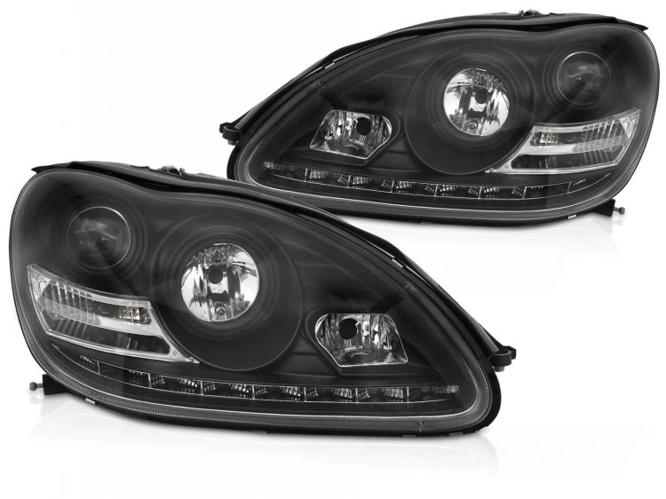 LAMPY PRZEDNIE REFLEKTORY XENON BLACK DO MERCEDES S-KLASA W220 SEDAN 02-05