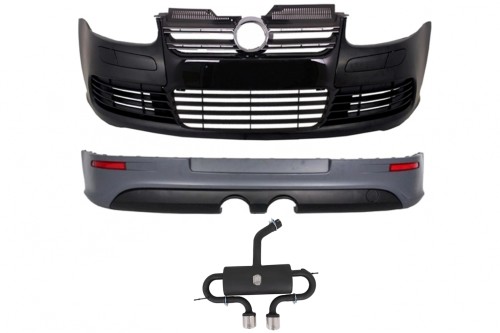 BODY KIT ZDERZAK PRZEDNI DYFUZOR WYDECH VW GOLF 5 (05-07) R32 DESIGN