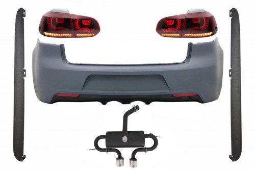 ZDERZAK TYLNY LAMPY LED WYDECH VW GOLF 6 VI (2008-2013) R20 DESIGN