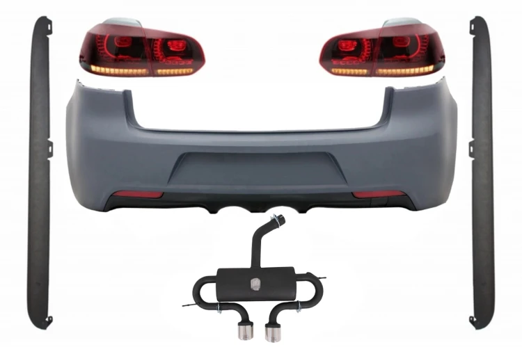 ZDERZAK TYLNY LAMPY LED WYDECH VW GOLF 6 VI (2008-2013) R20 DESIGN